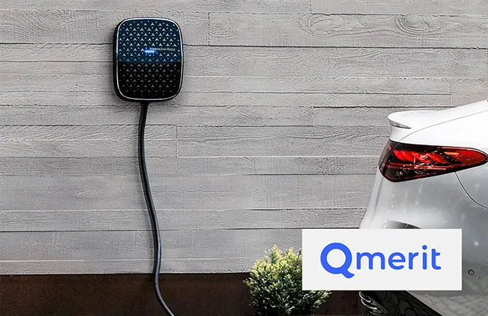 Mercedes-Benz of Milwaukee North All Electric Qmerit vehicle charging.