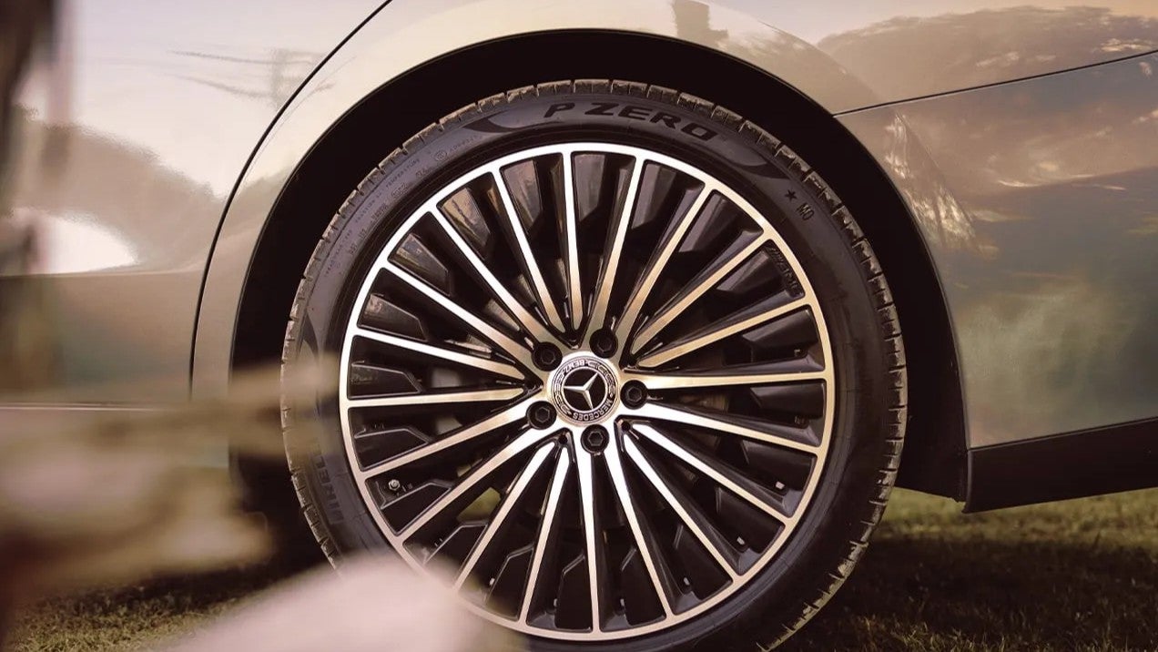 2026 Mercedes-Benz E-Class view of the rims and tires