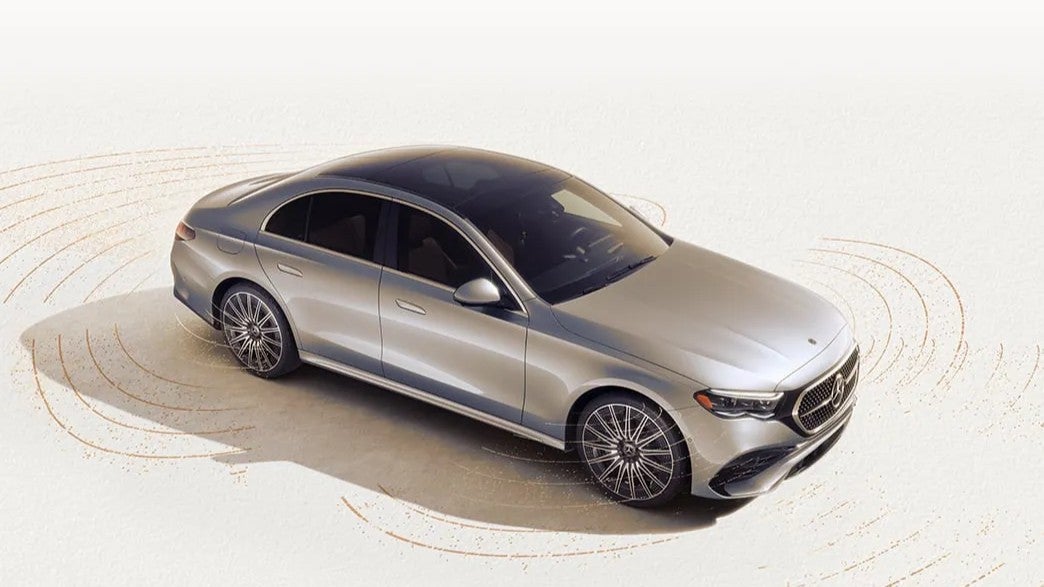 2026 Mercedes-Benz E-Class view of the vehicle parked in the sand