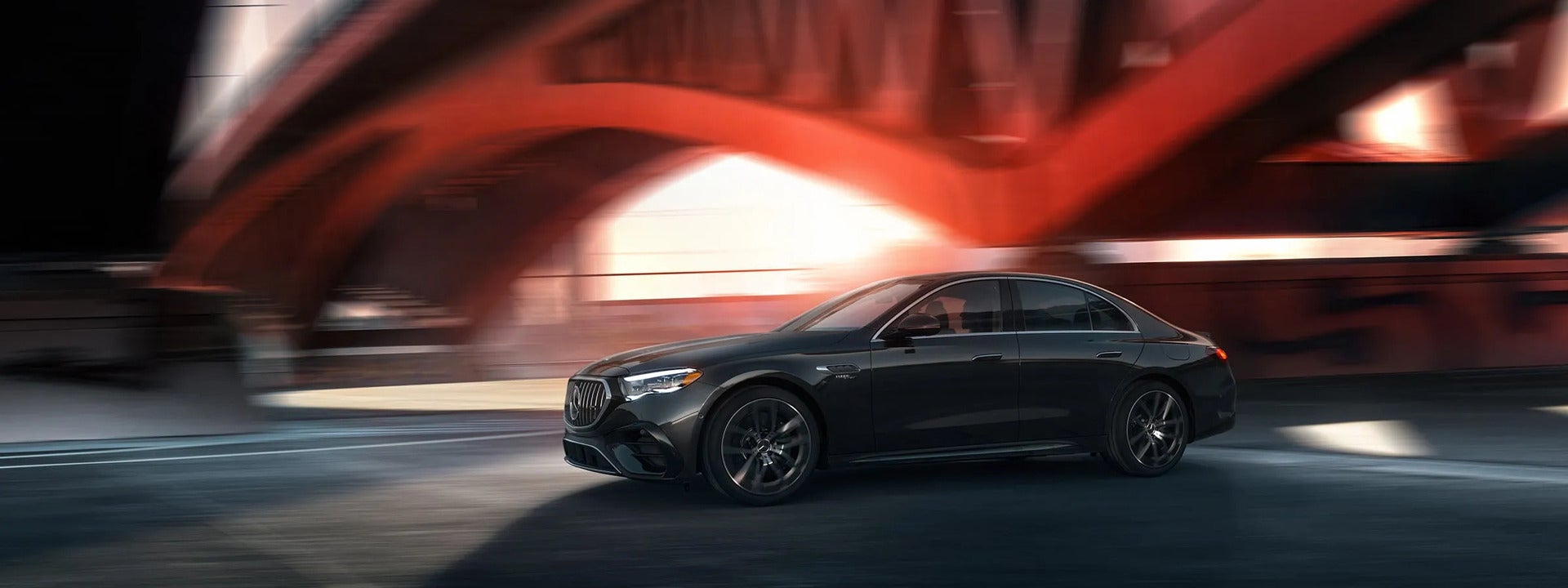 a white 2026 Mercedes-Benz E-Class parked in a tunnel