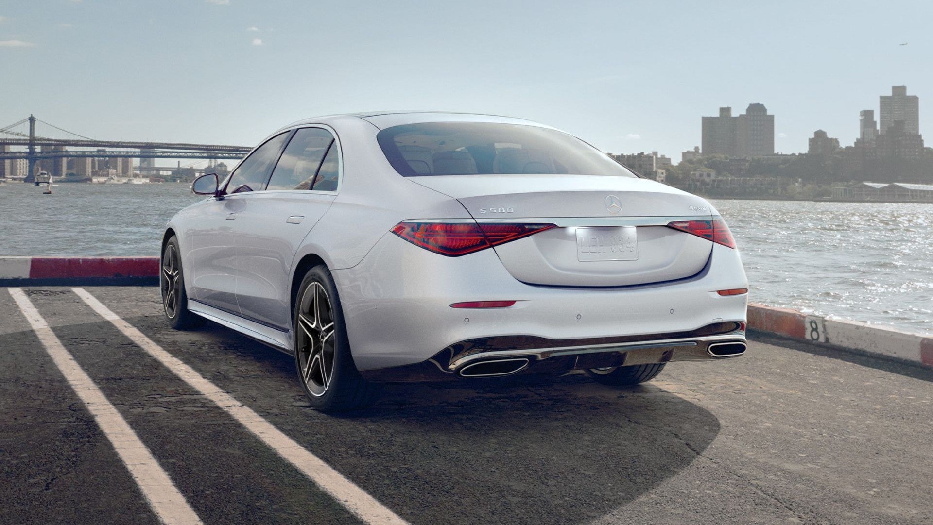 a black 2026 Mercedes-Benz S-Class parked out side of a building