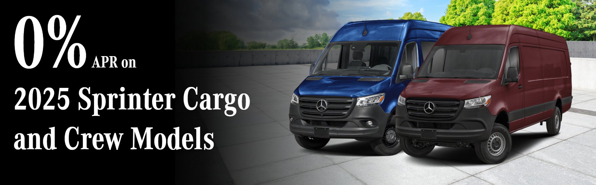 0% APR on 2025 Sprinter Cargo and Crew Models